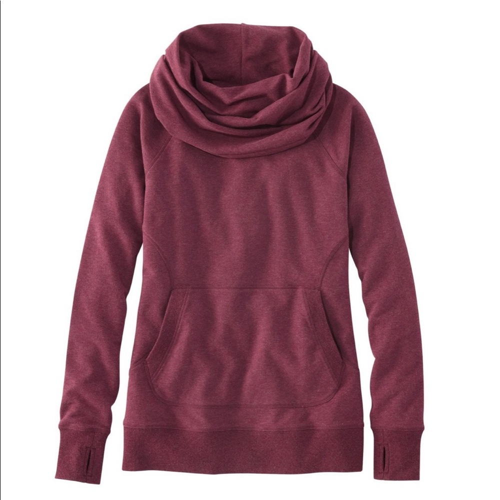 3x llbean cowl neck pull over